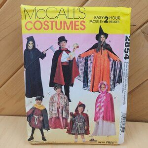 UNCUT McCalls Costumes Pattern 2007 2854 Uncut Sewing Pattern For Capes Cloaks